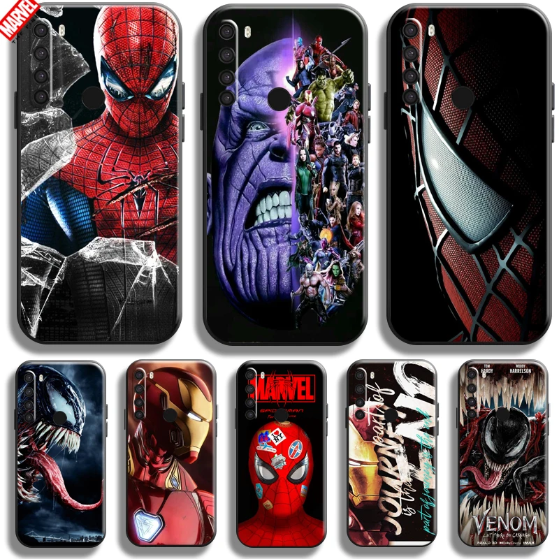 

Marvel Avengers For Xiaomi Redmi Note 8 8T 8 Pro 2021 Redmi 8 8A Phone Case Coque Black Funda Back Soft Silicone Cover