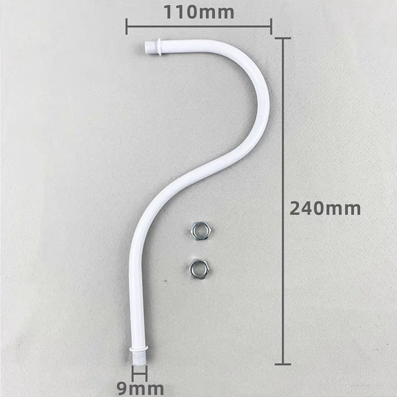 

Осветительные аксессуары M10, металлическая изогнутая трубка, модификация настенного светильника в стиле ретро, соединительная трубка, трубка с семью символами, внутренний и внешний зубец