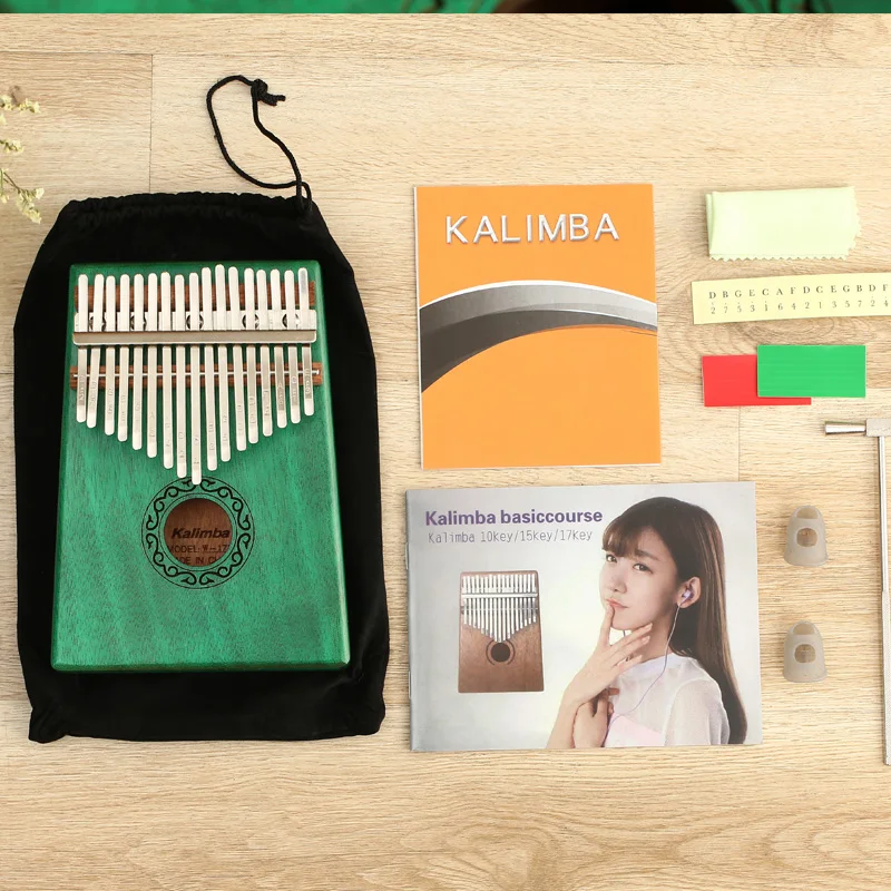 

Kalimba 17 Key Mahogany Finger Thumb Piano High-Quality Wood Mbira Likembe Percussion Instrument African Solid Kalimbas For Kids