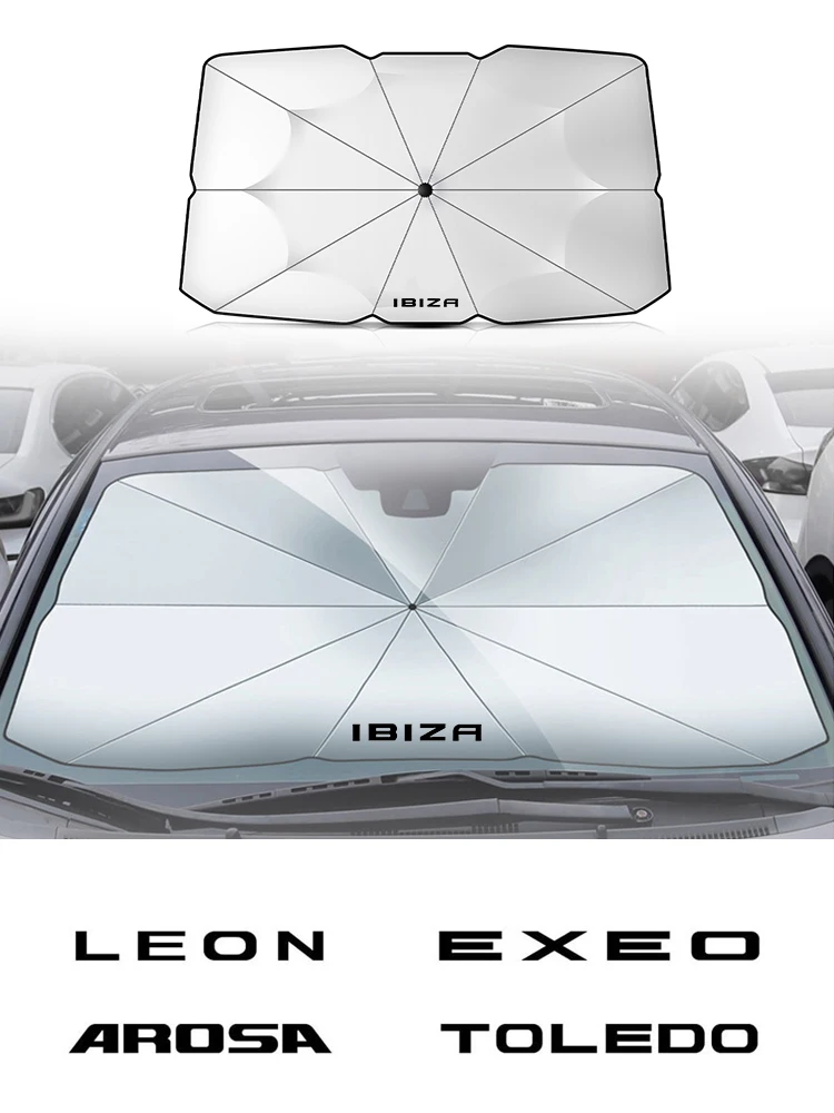 

Car Sunshade Sunshade for SEAT Ibiza Leon Arona Ateca Altea Exeo Tarraco Car Windshield Sun Protection Umbrella