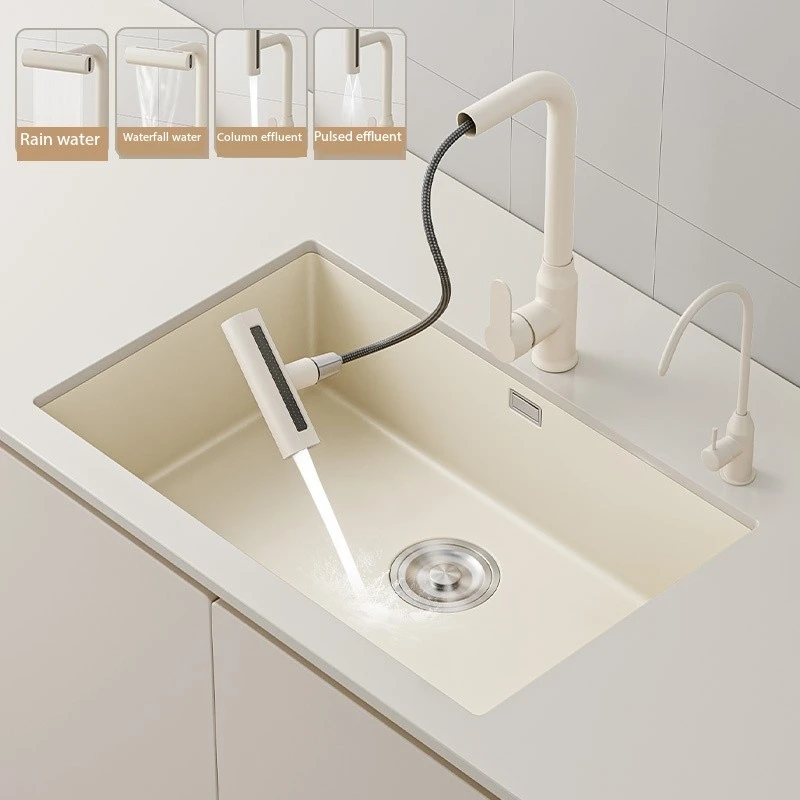 Молочно-белая 304 раковина из нержавеющей стали водопад Большая одиночная с