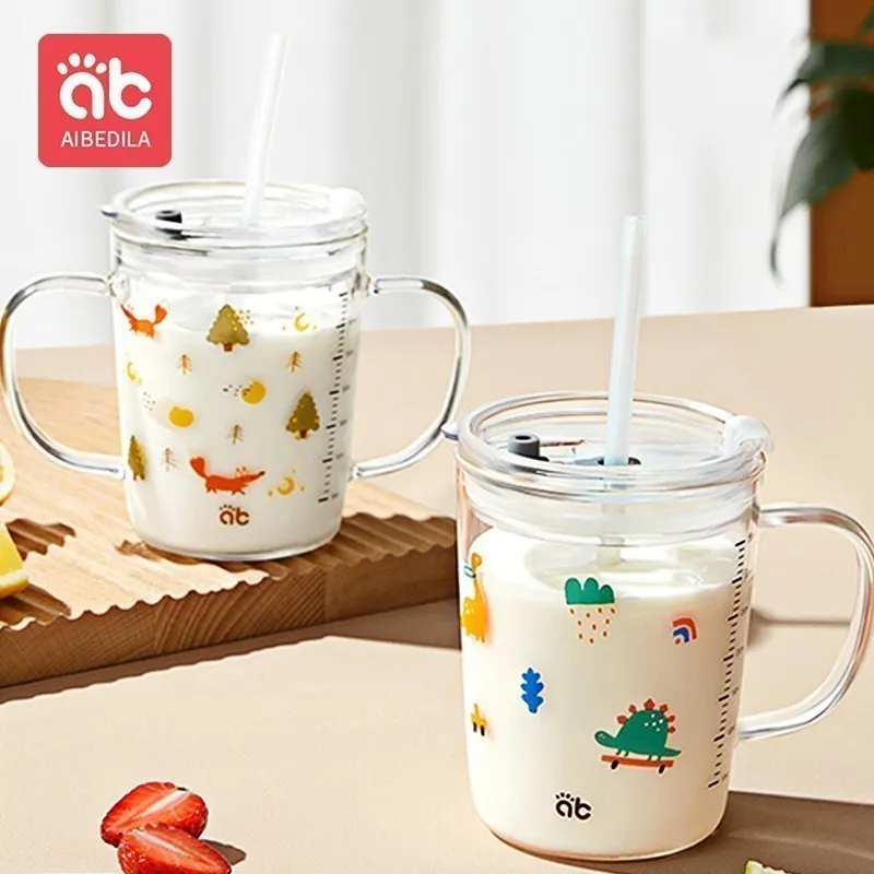 Детская бутылка для воды AIBEDILA детские товары чашки детская соломенная молочная