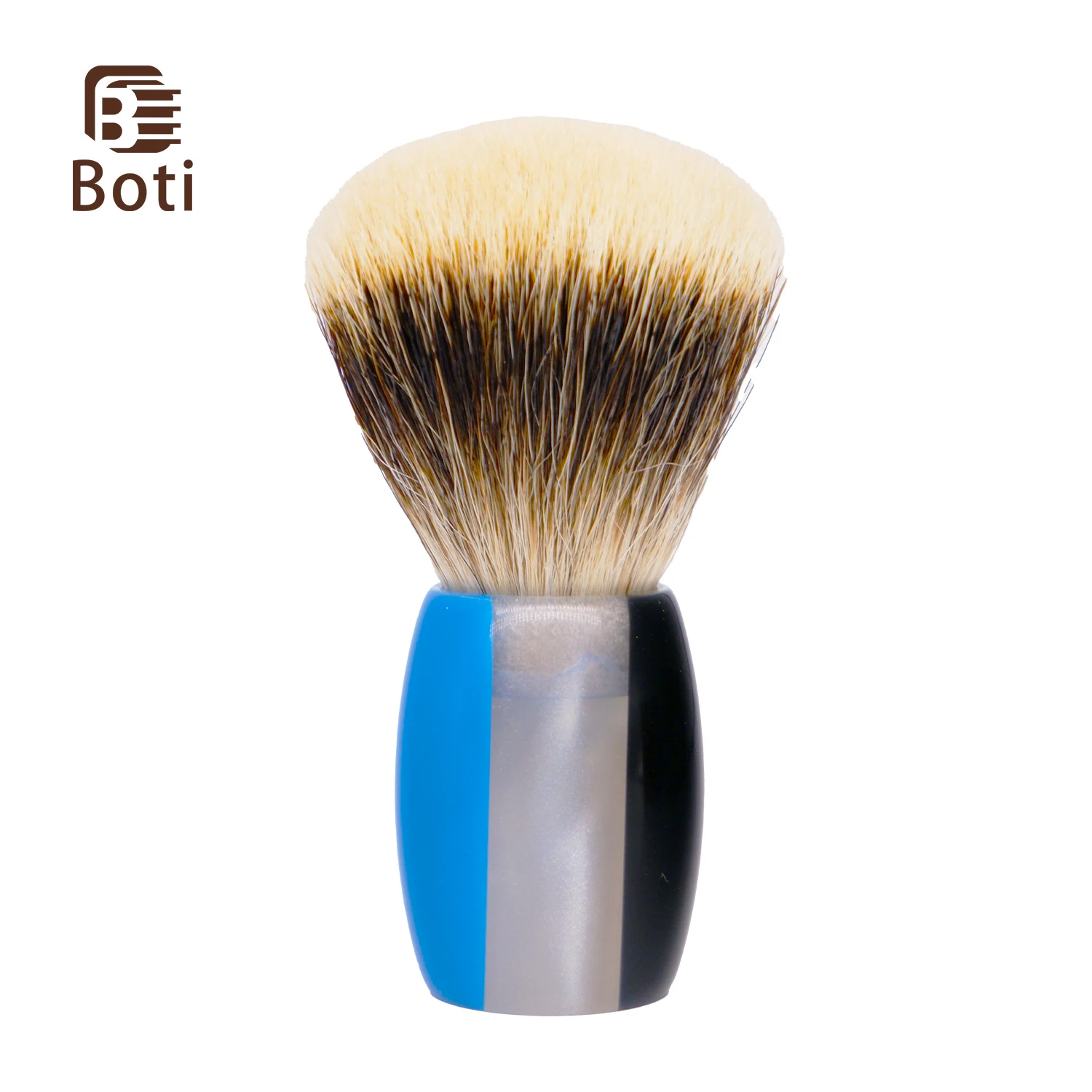 brush Shaving Brushes Fan Captain Three Band Bdger Hair Knot with Three Patchwork Color Handle Beard Cleaning Kit