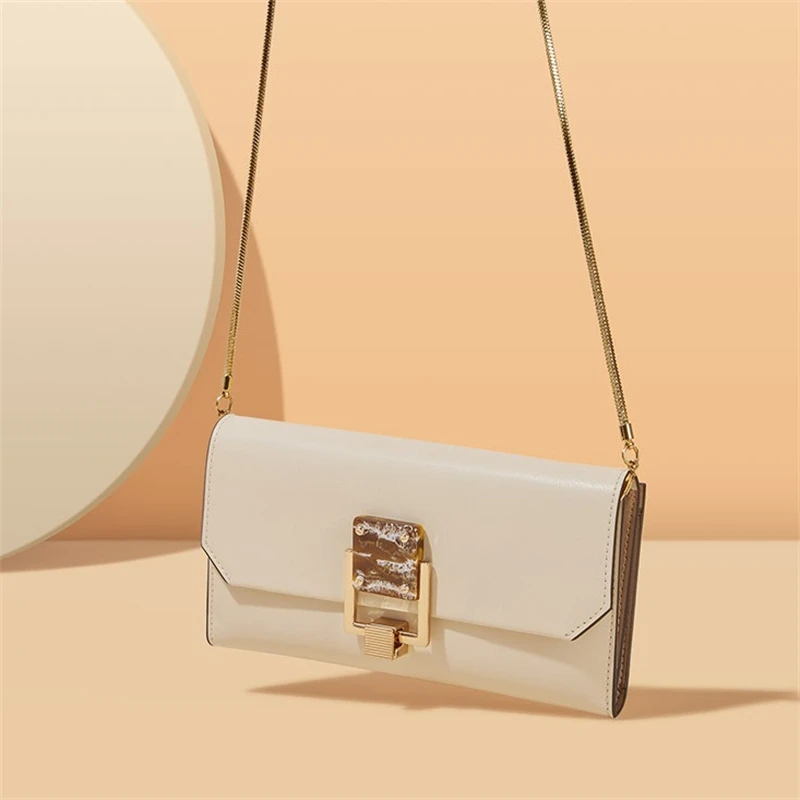 

Luxury Designer Lovely Women's Shoulder Bag High Quality Genuine Leather Solid Color Lady's Handbag Purse For 2022 Female Bags