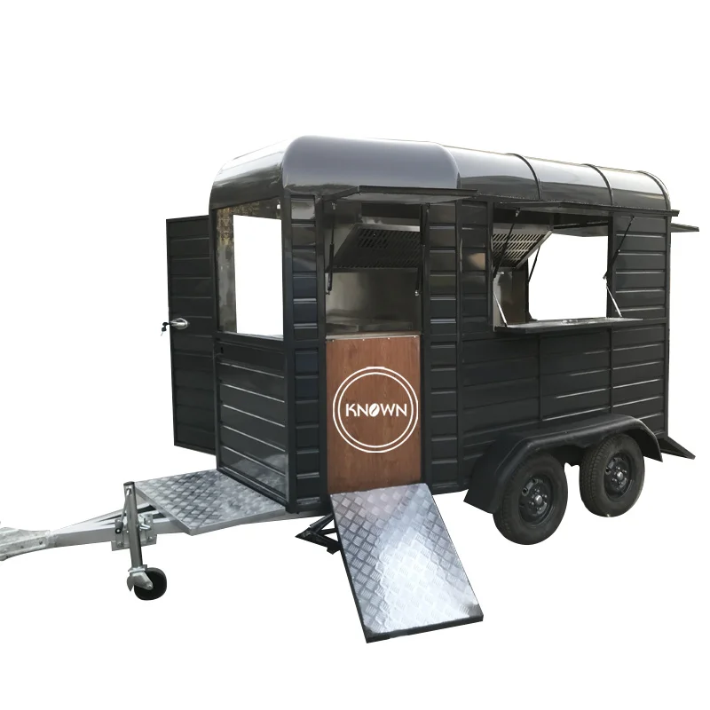 Street Mobile Fast Food Truck Trailer Ice Cream Vending Cart Hot Dog Catering Van Kiosk For Sale