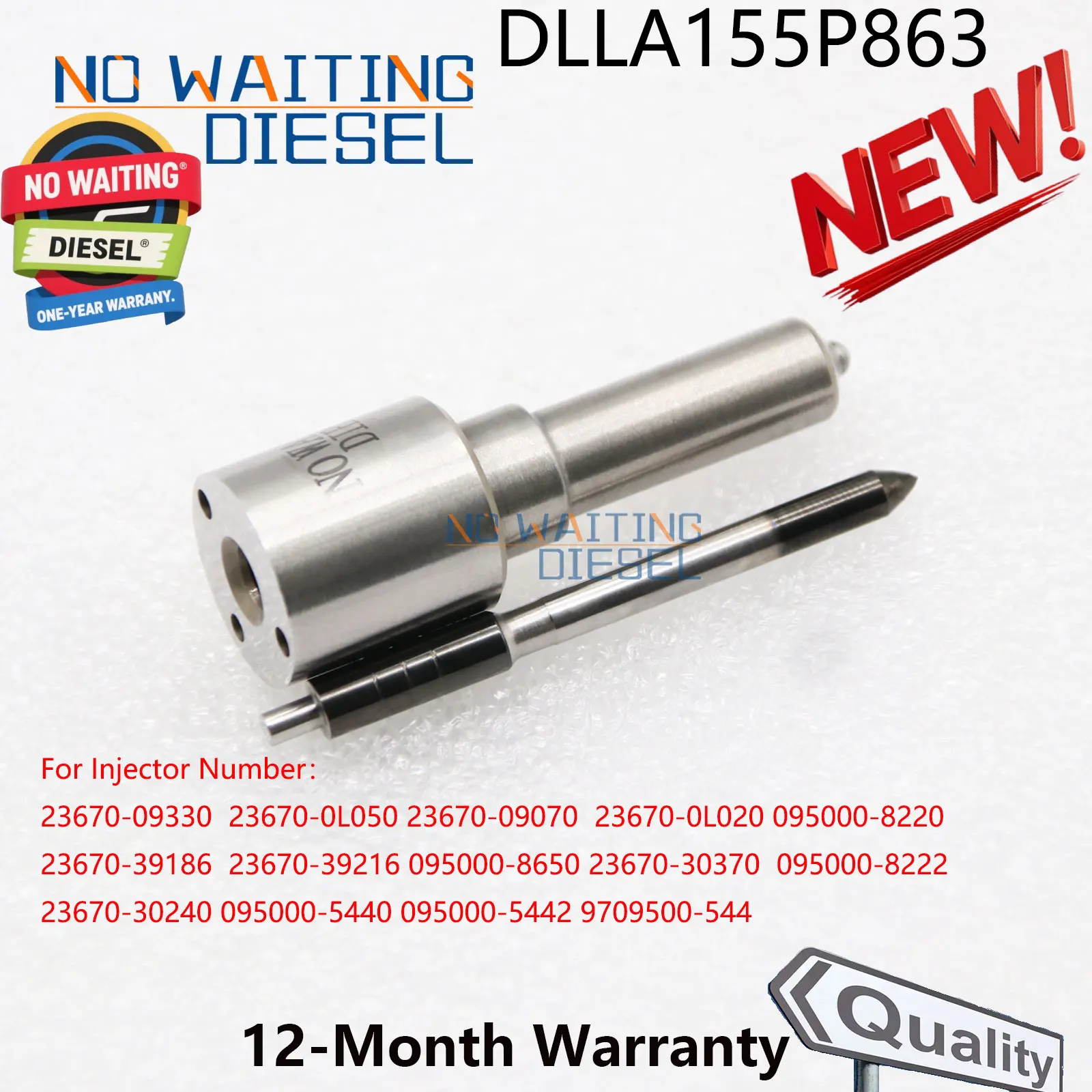 Фото DLLA155P863 Форсунка топливного блока 095000 -5921 095000 -5920 Номер OEM форсунки 23670-09070 23670-0L020 Для Toyota №1