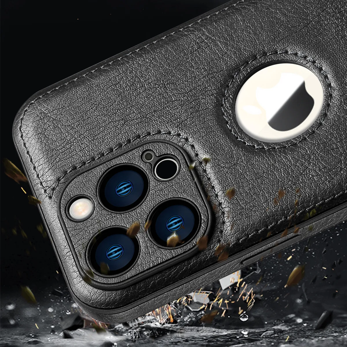 Кожаный чехол-накладка для Apple iPhone 14 Pro Max 13 12