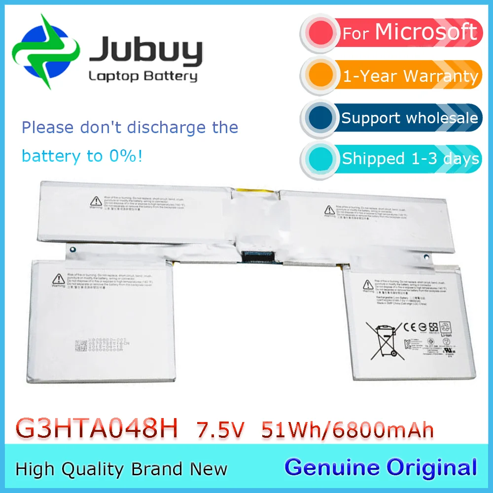 G3HTA048H 7 5 В 51 Втч оригинальный аккумулятор для ноутбука Microsoft Surface Book 2 13 &quot1834
