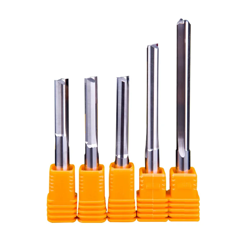 1pcs 6mm 8mm Two Flutes Straight Router Bits for Wood CNC Straight Engraving Cutters Carbide Endmills Tools Milling Cutter