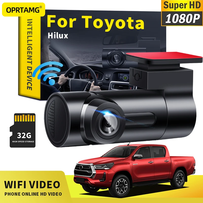 

For Toyota Hilux 1994 1995 1996-2018 2019 2020 2021 2022 OPRTAMG Car Dashcam Car DVR MSC 1080P HD Camera WiFi dash cam draadloos