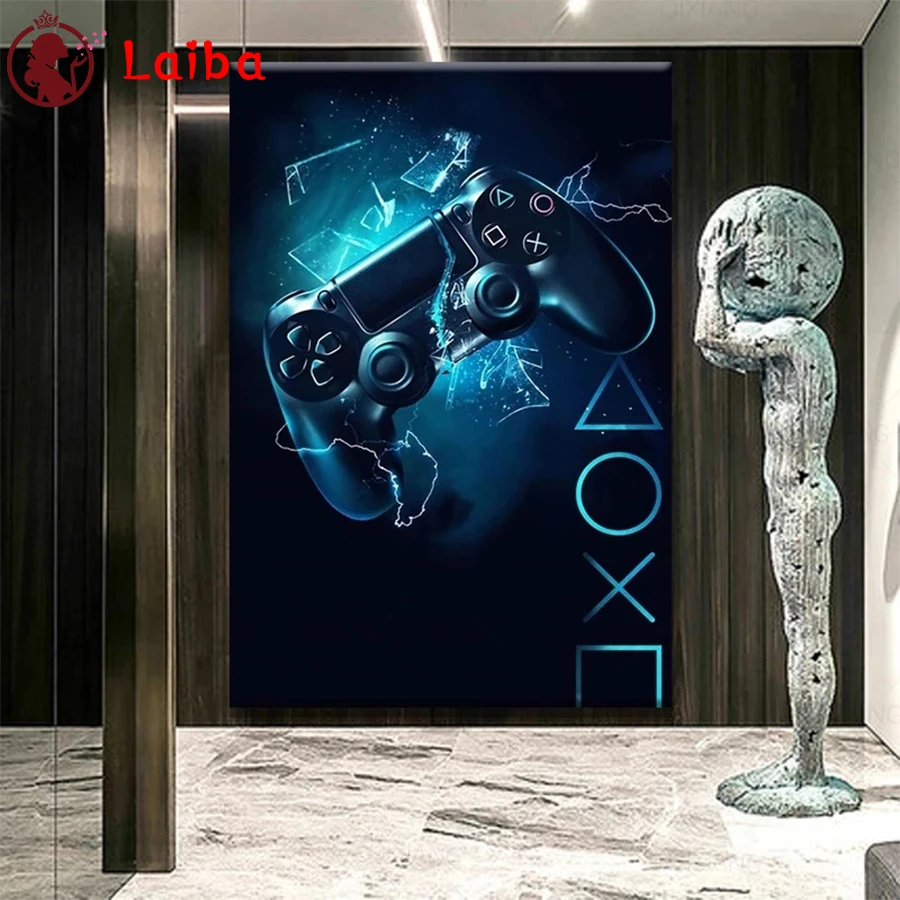 

Набор для алмазной вышивки «сделай сам», разноцветная игровая консоль, полная выкладка, Набор для вышивки крестиком, мозаика, ручная работа,...