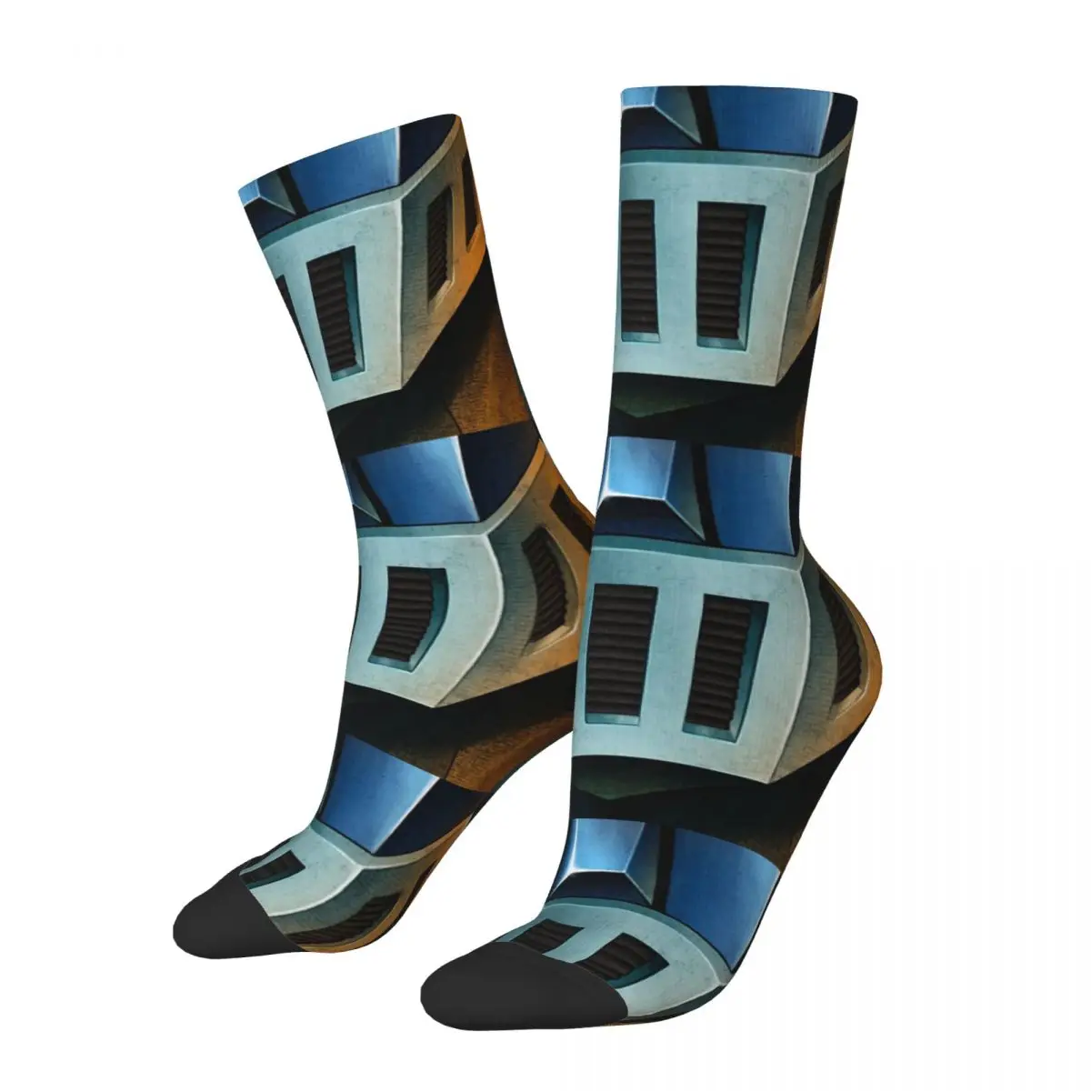 

Colorful Mazinger Z Basketball Socks Ufo Robot Grendizer Goldrake Polyester Middle Tube Socks for Women Men Breathable