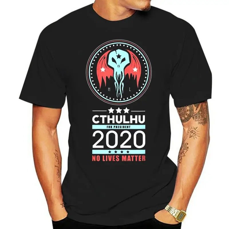 

Vote Cthulhu для президента 2022, независимо от жизни, политическая черная футболка S-3Xl, наряд, футболка