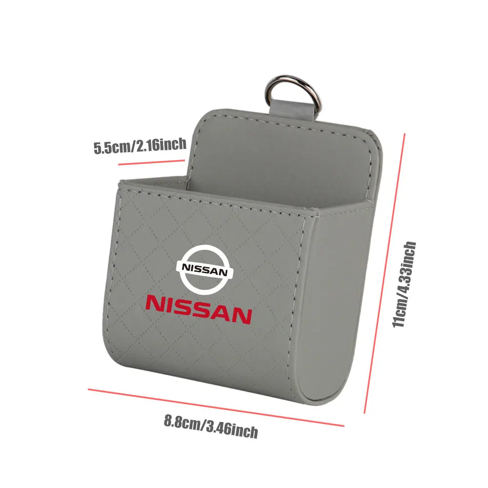 1pc Car Storage Bag Air Vent Dashboard Tidy Hanging Organizer Box Glasses Phone Holder For Nissan Nismo