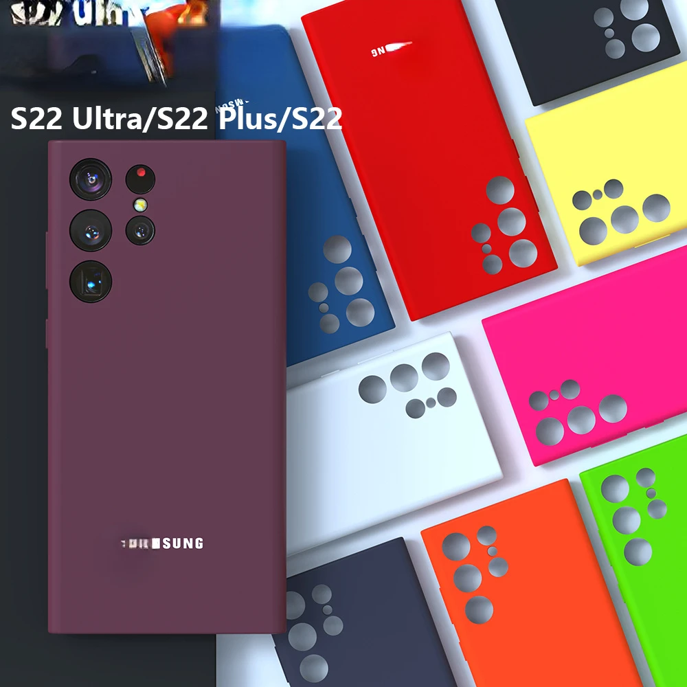

For Sam sung Galaxy S22 Ultra Case High Quality Silky Silicone Cover Silky Touch Protective Shell S22 Ultra S22 Plus S22