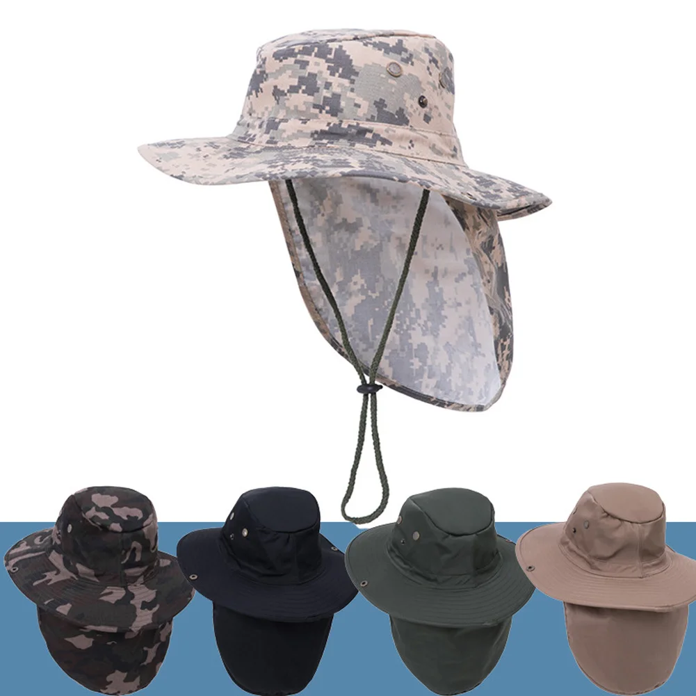 

Sun Protection Bucket Hat Cycling Jungle Hat Sun Hat Nylon Ripstop Cape Summer Neck Protection Neck Sun Cap UPF50+ 56-60cm