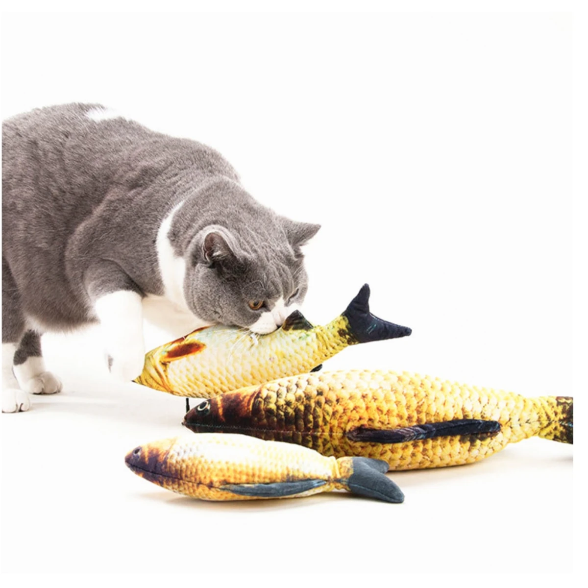 

Simulation Plush Catnip Fish Toy for Cat Playing Training Tool Cats Pets Mint Fish Chew Toys Cat Rest Bite Pillow Scratch Board