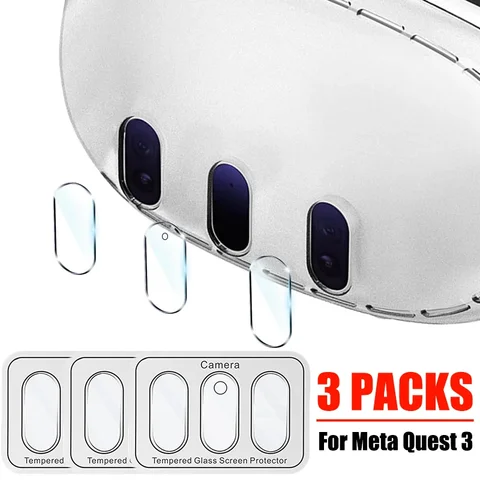 Совместимость с Meta Quest 3, защитная пленка для объектива камеры, улучшенное закаленное стекло, 9H, высокая четкость, защита от царапин, без пузырьков, пленка