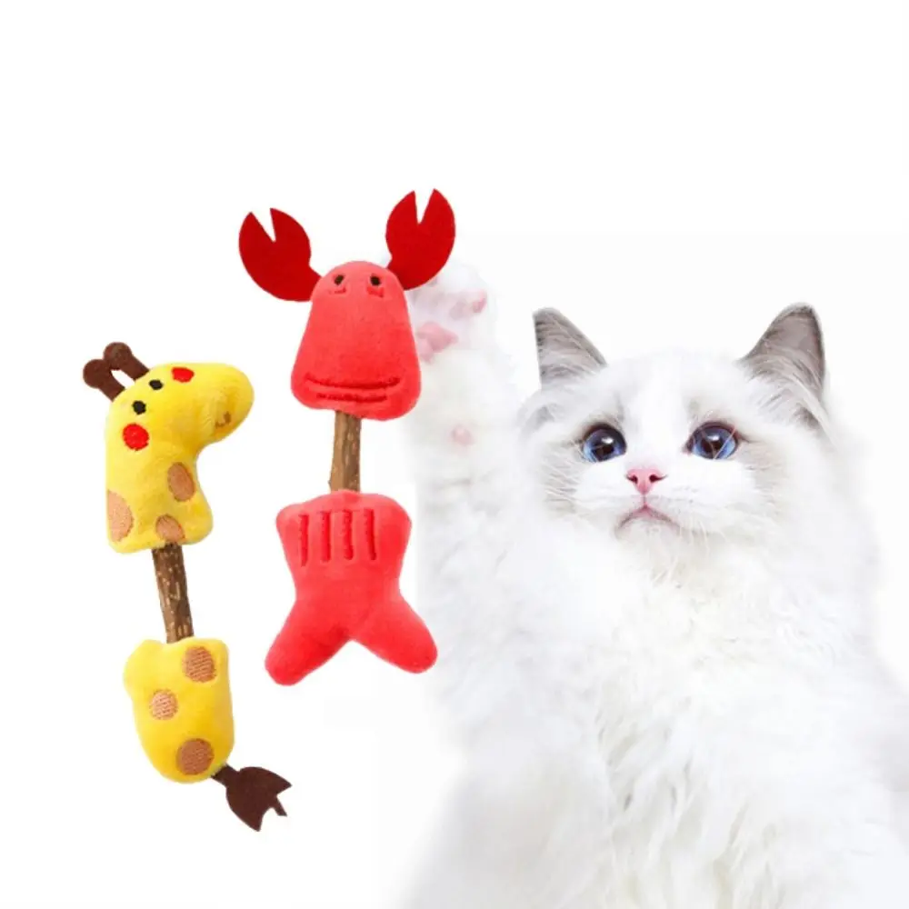 

Crayfish/Giraffe Shape Cat Tooth Cleaning Doll Whale/Crocodile Natural Cat Toys Molar Stick Bite Resistant Silvervine