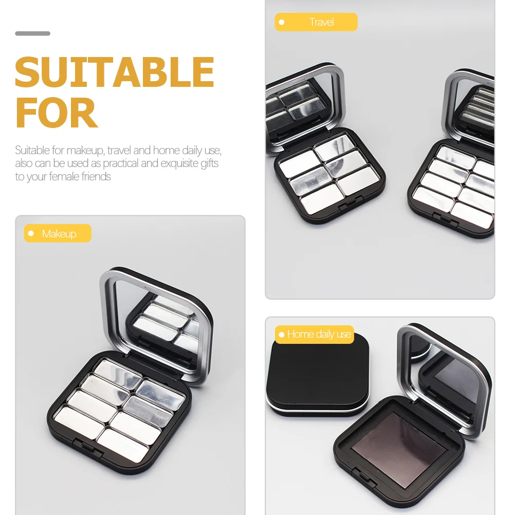 2 шт. коробка для теней век пудра дорожный контейнер пустые палитры румяна
