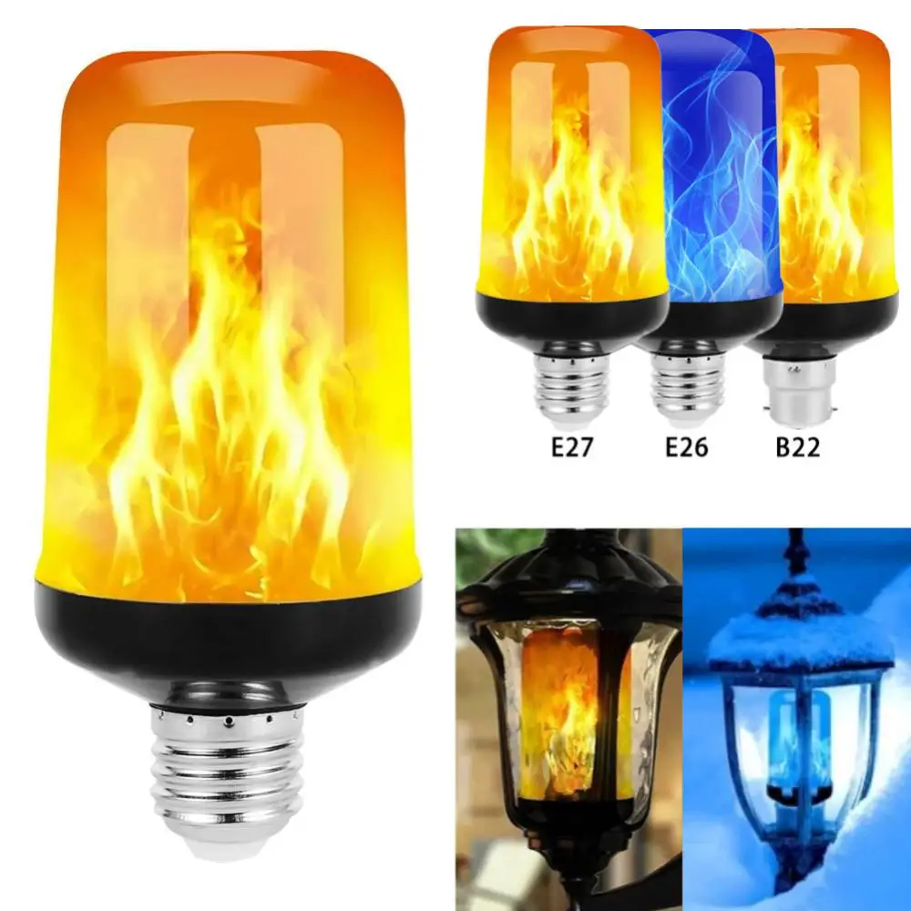 

Flame Light Bulb E27 B22 E26 Flame Light Bulbs 4 Mode Party LED Flame Effect Light Simulation Fire Lamp KTV Festival Decor Light