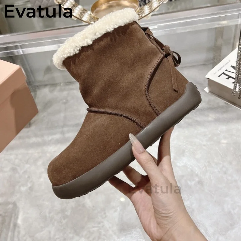 Дизайнерские зимние ботинки на меху с шерстяной окантовкой женские теплые