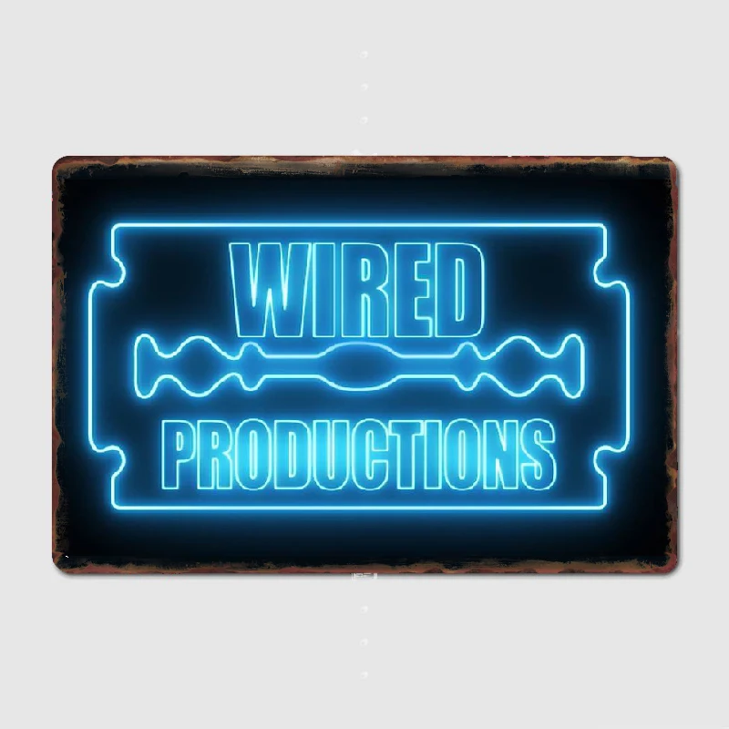 

Wired Peoductions Razor Neon Metal Sign Club Home Party Design Plaques Tin Sign Posters Room Wall Decor
