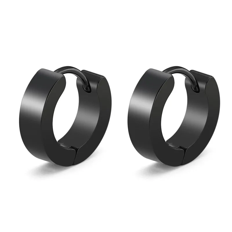 

Korean Version of New Flat Titanium Steel Round Earrings Stainless Steel Earrings Popular Manufacturers Wholesale