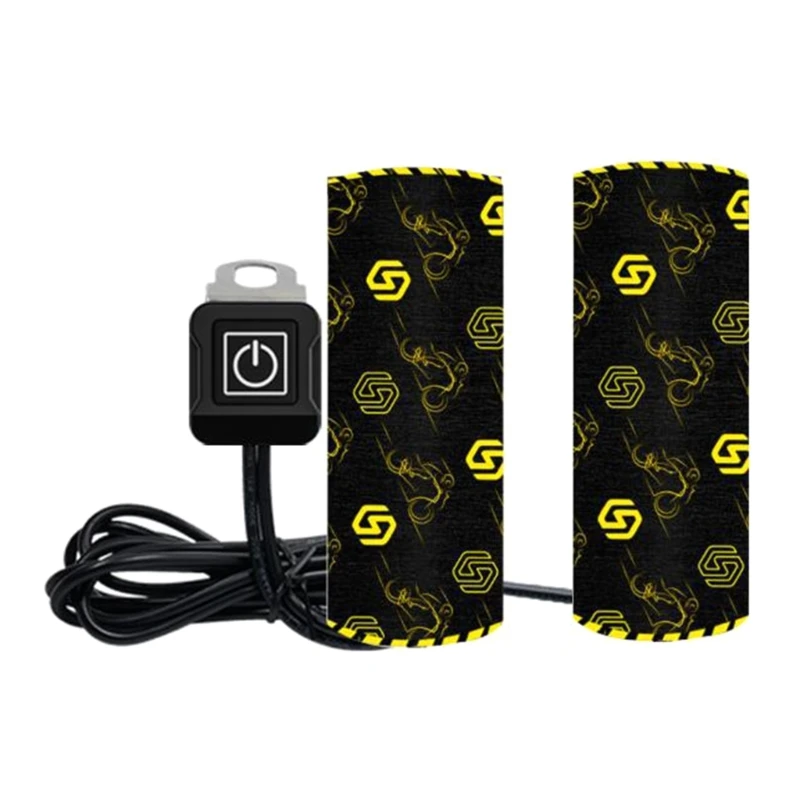 

Мотоциклы ручки с подогревом Грипсы для снегохода ATV мотоцикла USB DC5V нагреватель ручек Kit 6 Регулировка перегрева Pad R2LC
