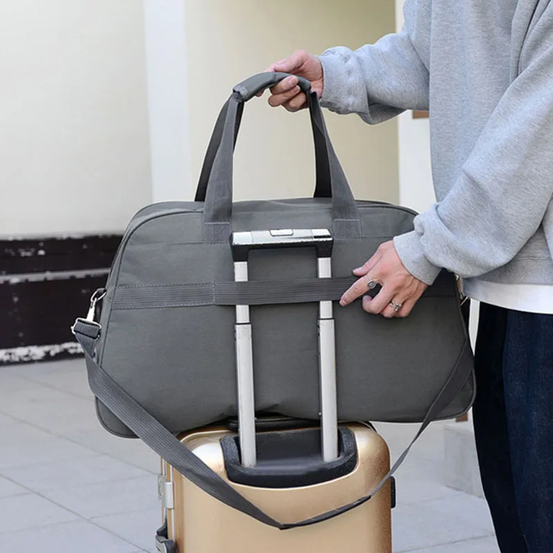 60L Portable Travel Bag Men's Large capacity Duffel Handbag Luggage Bags Leisure Weekend Sports Overnight Shoulder Bag X16D