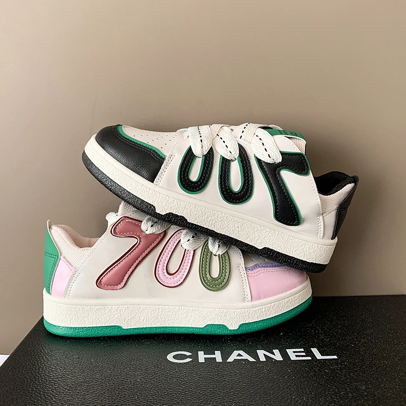 

Туфли женские спортивные удобные, дышащие кроссовки, повседневная обувь с низким верхом, с надписью, модные кроссовки для скейтбординга