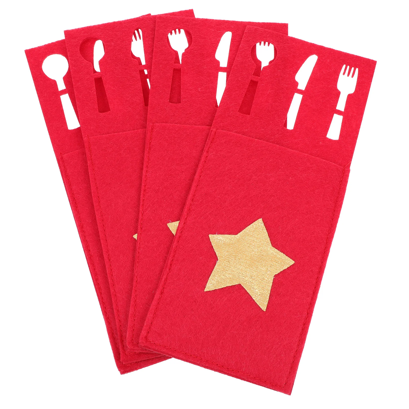 

4pcs Cloth Cutlery Bags Cutlery Bags Home Tableware Covers Home Supplies