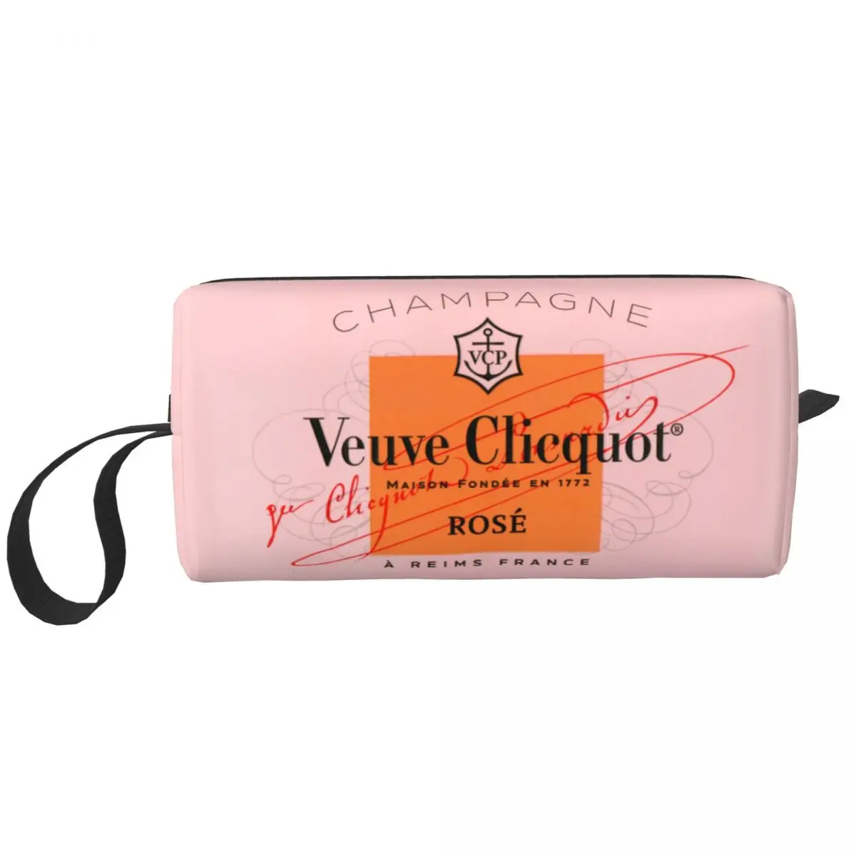 

Travel Champagne Champers Toiletry Bag Fashion Makeup Cosmetic Organizer for Women Beauty Storage Dopp Kit Case