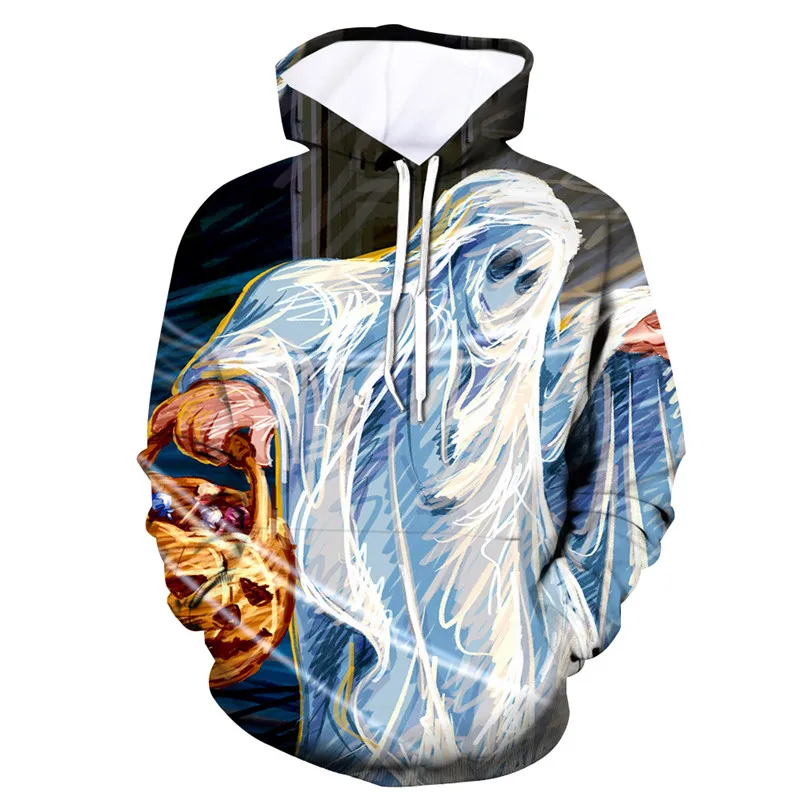 

Новинка 2022, 3D цифровая печать, белая зеркальная тыква, коллекция на Хэллоуин, худи в стиле Харадзюку, мужская мода, уличный свитер для мужчин ...