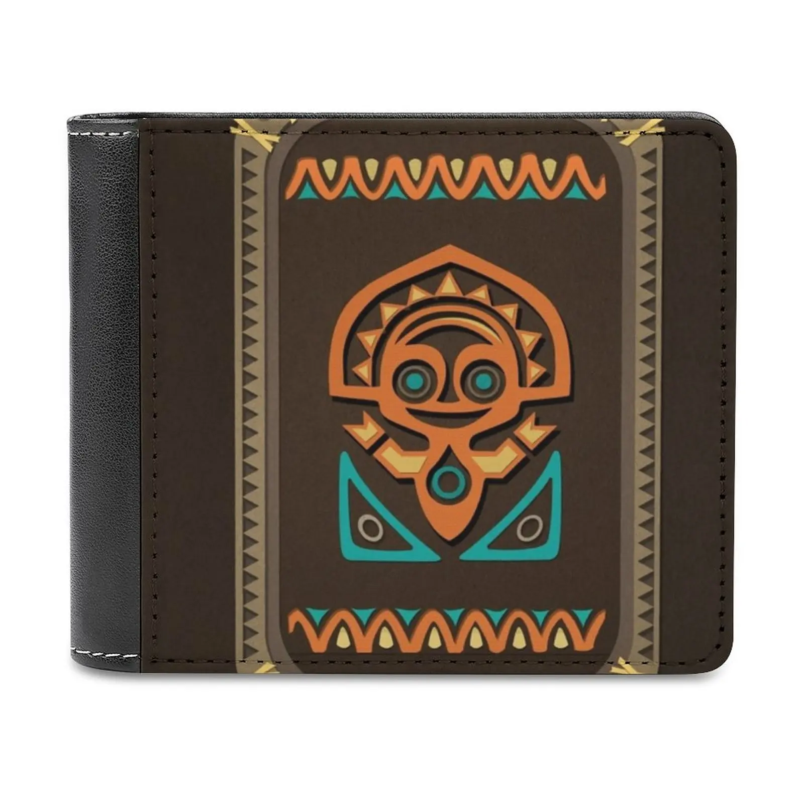 

Polynesian Village Tiki Men's Wallet Pattern Leather Men's Short Wallet Multi-Card Wallet Fashion Purse Polynesian Polynesian