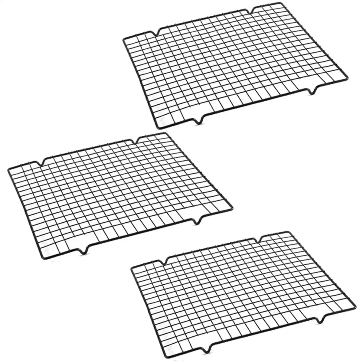 Фото KSOL Baking-Tools: Квадратная антипригарная сетка для охлаждения тортов и хлеба, 28x25.5x1.5см №2