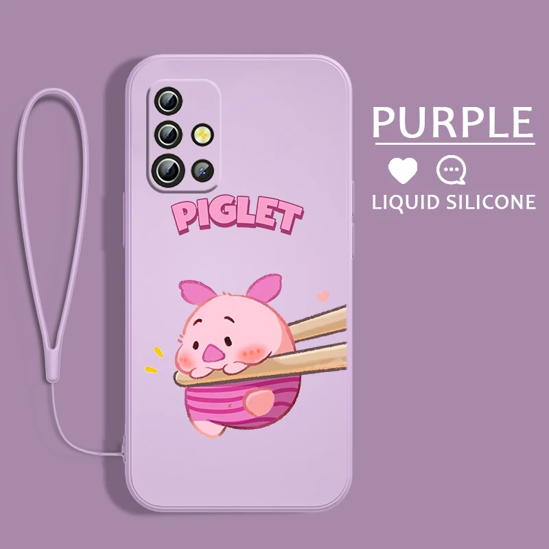 

Disney Tigger Winnie Pooh Phone Case For Samsung A54 A34 A04 A14 A13 A12 A31 A91 A81 A71 A51 A11 Core Lite Liquid Rope Cover
