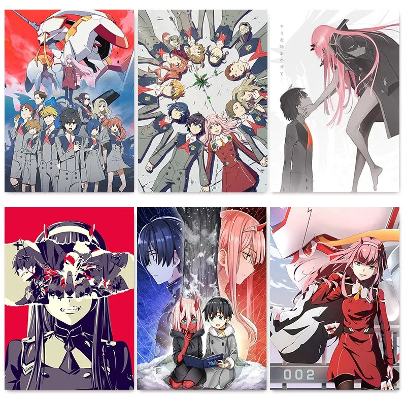 Classic Anime DARLING in the FRANXX Posters Wall Art Painting Picture Printed on White Coated Paper Wallpaper Stickers Poster