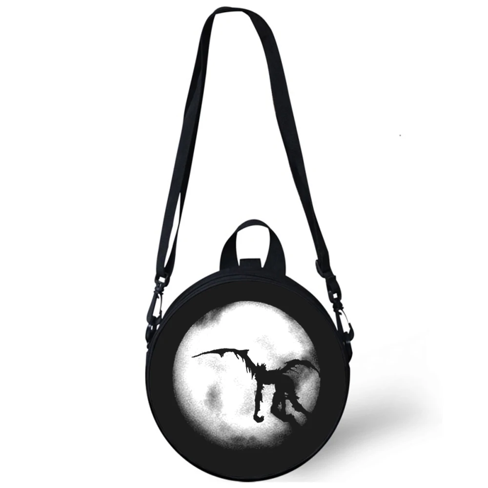 ANIME DEATH NOTE Child kindergarten Bag 3D Print Crossbody Shoulder Bags For School Women Mini Round Bagpacks Rugtas Bag