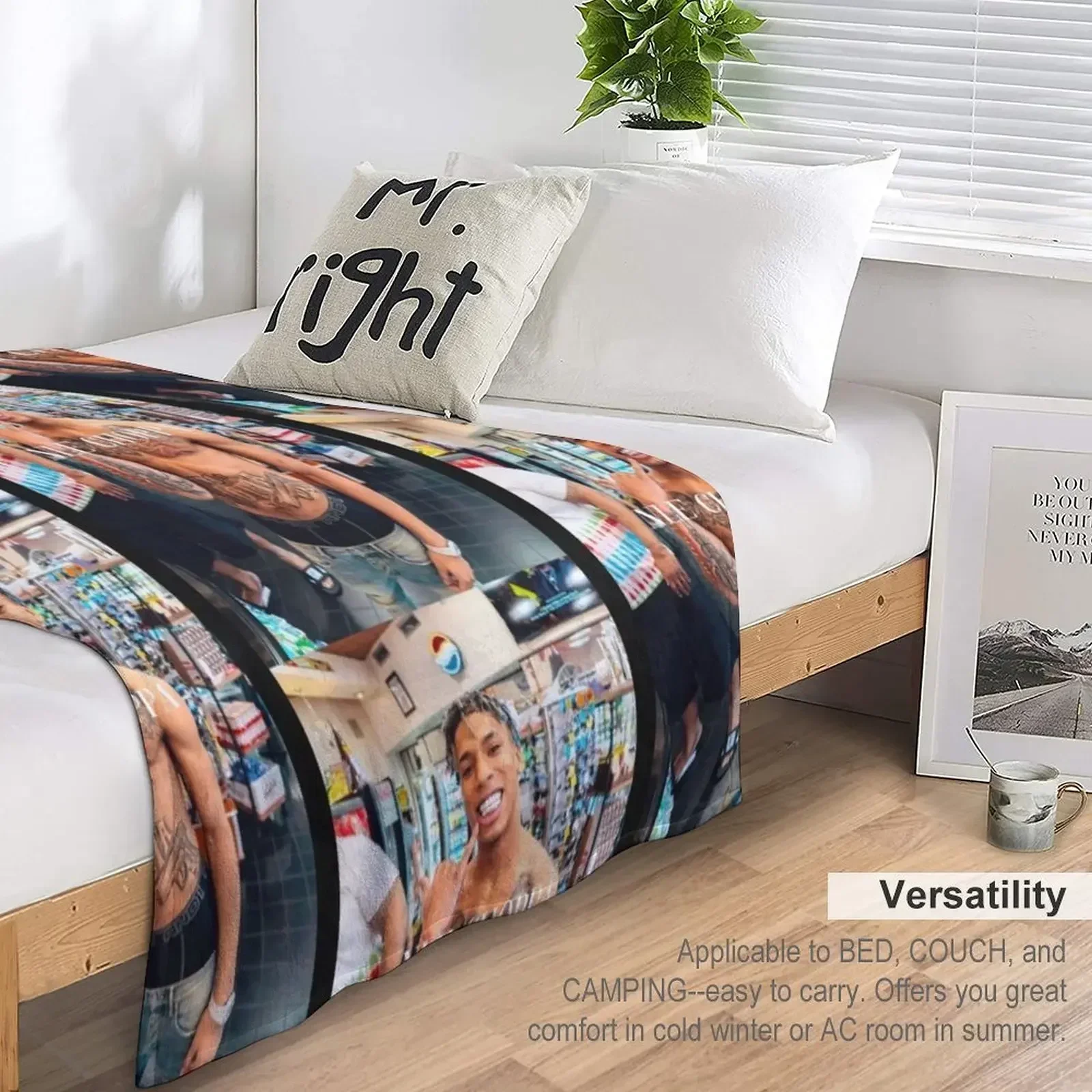 NLE Choppa Throw Blanket Retros клетчатые одеяла для кровати