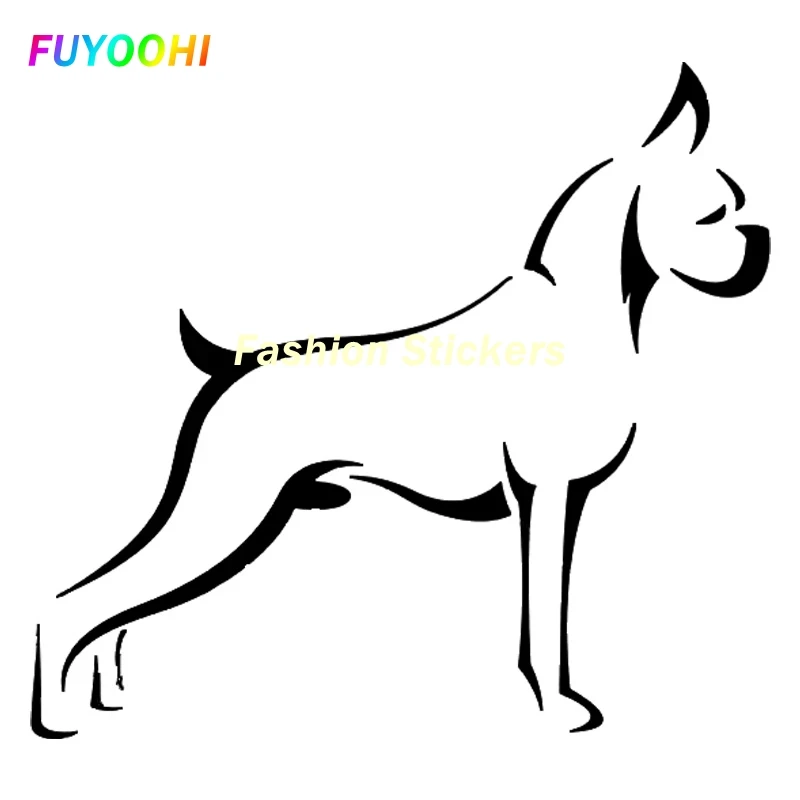 

FUYOOHI Exterior/Protection Fashion Stickers Creativity Boxer Dog Car Stickers Durable PVC Decal Car Styling Bumper Accessories