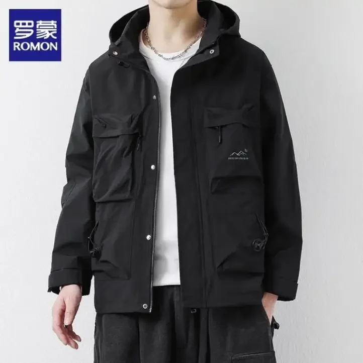 Осенне-зимняя мужская рабочая одежда универсальная модная куртка с капюшоном и