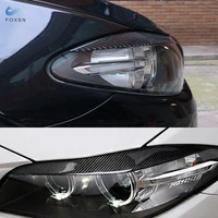 carbon fiber front headlights eyebrows eyelids headlamp bumper trim for bmw 5 series f10 2010 2011 2012 2013 2014 2015 2016