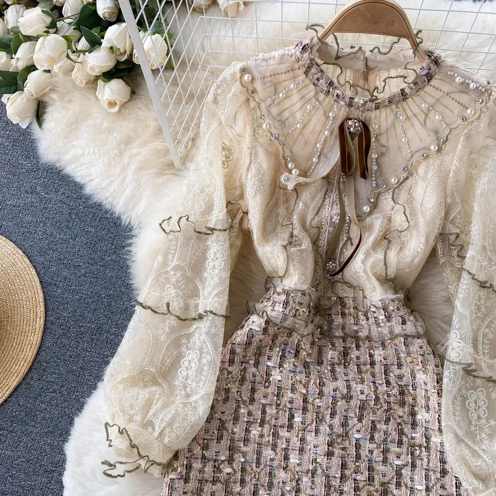 Высококачественная роскошная женская маленькая ароматная юбка во французском