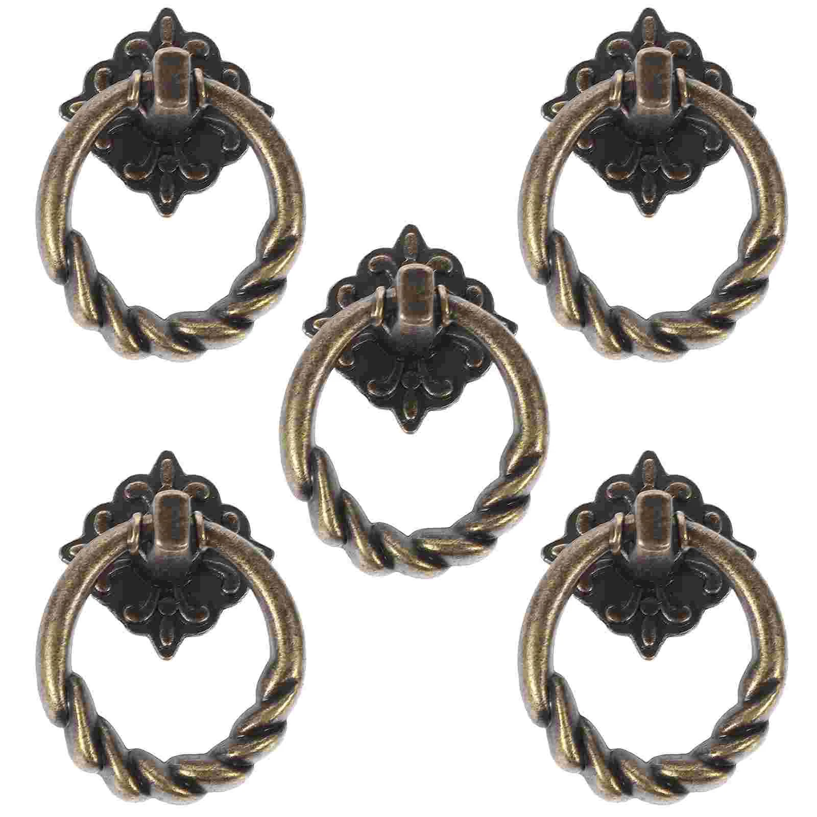 

Ringhandle Drawer Cabinet Knobs Dresser Cupboard Knob Handlesfor Metal Vintage Drawers Kitchen Wardrobe Door Bronze