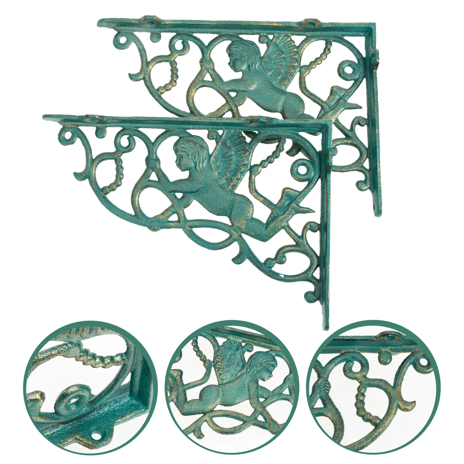 

1 pair of Wall Brackets Iron Load-bearing Brackets Outdoor Wall Support Stand