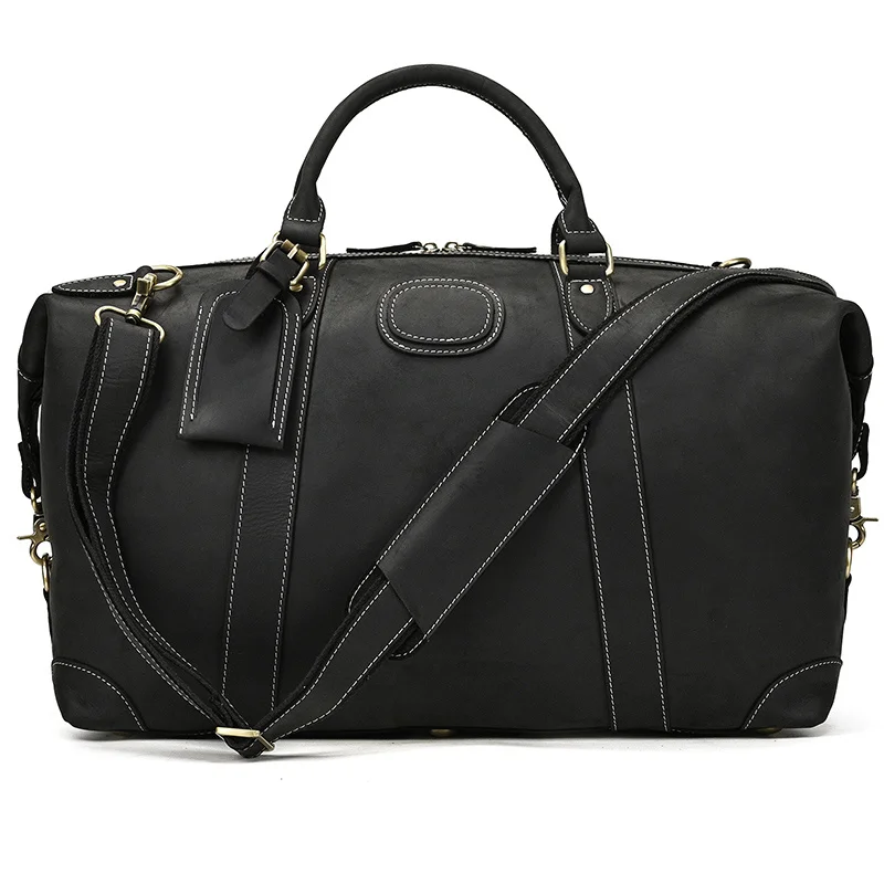 Travelling Handbags For Men Male Genuine Leather Duffle Bag Weekender Hand Bag For Man Anti Theft Men's Shoulder Bag For Travel