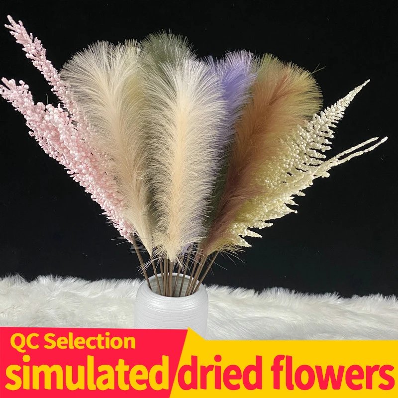 

reed flower artificial pampas grass bouquet wedding home decoration simulation green plant