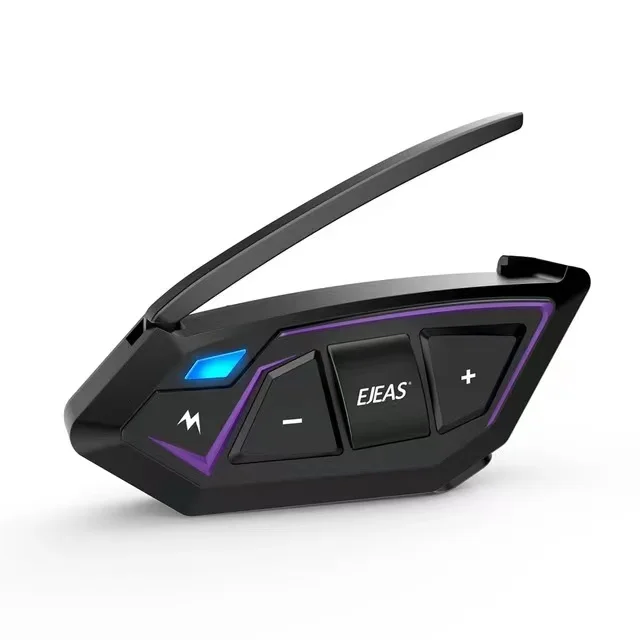 

EJEAS MS8 Helmet Intercom Motorcycle Bluetooth Headset 8 Riders BT 5.1 Waterproof Interphone FM Radio, Noise Reduction