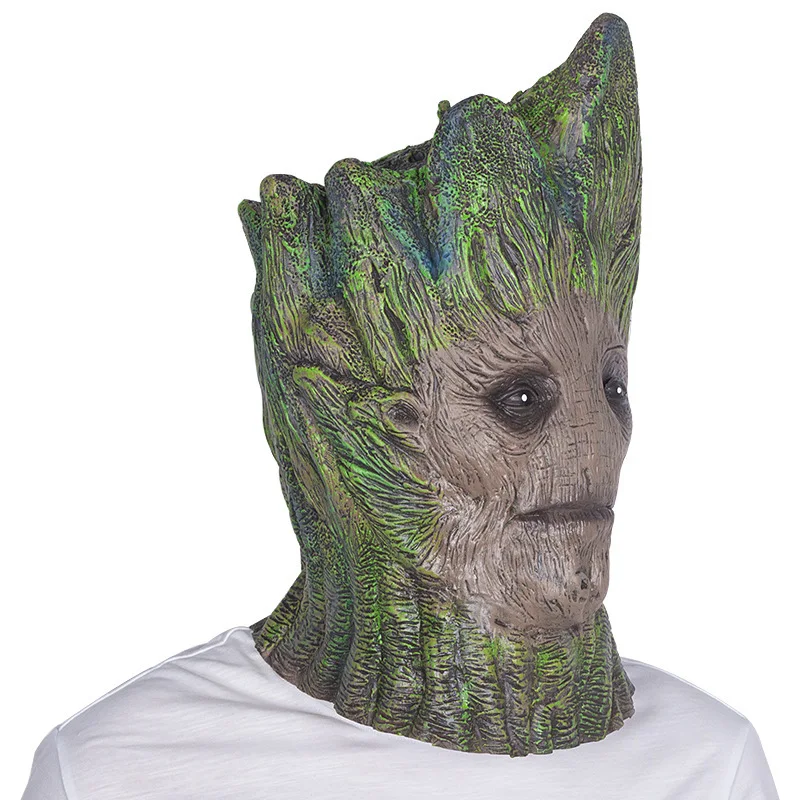 Латексная Маска Snailify в виде дерева для мужчин шлем косплея супергероя грута на